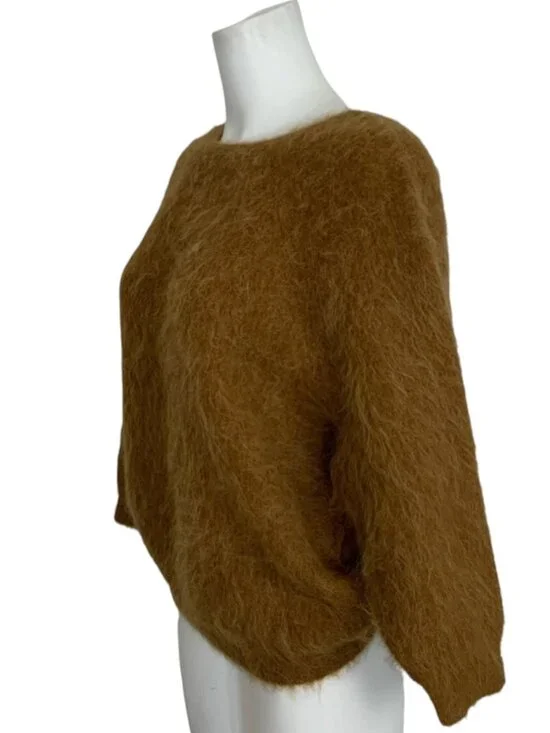 Ba&sh Pull Fill Jumper Sweater M Marron Alpaca Pullover Twist Back NEW - Picture 4 of 13